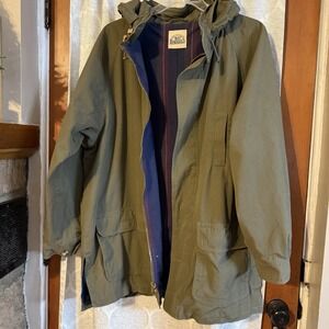 VTG B D Baggies Chore Jacket Mens XL Green Canvas Barn‎ Western Equestrian